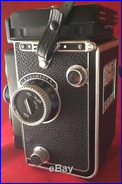 Rollei Rolleiflex Camera with Carl Zeiss Tessar 13.5 75mm Lens + Case Germany