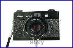 Rollei XF35 Classic Black 35mm Camera, Sonnar Lens, + Case, Film Tested & Clean