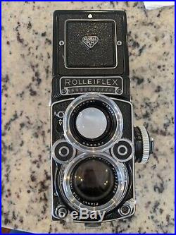 Rolleiflex 120mm Film TLR Camera Carl Zeiss Planar f2.8 80mm lens DBP DBG w case