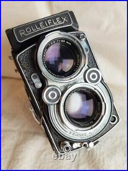 Rolleiflex 2.8A with Zeiss Opton Tessar Red T 80mm f 2.8 Lens & leather case