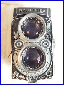 Rolleiflex 2.8A with Zeiss Opton Tessar Red T 80mm f 2.8 Lens & leather case