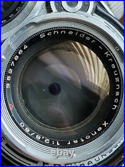 Rolleiflex 2.8C TLR Film Camera Schneider-Kreuznach Xenotar 12.8/80 with Lens Cap