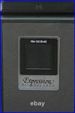 Rolleiflex 2,8GX Expression, vintage TLR camera, lens Rollei HFT Planar 2,8/80mm