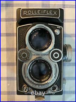 Rolleiflex 3.5 xenar fixed viewer (original leather case and lens cover)