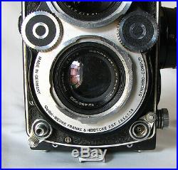 Rolleiflex 3.5F 12/24 White Face TLR Camera Xenotar Lens For 120 & 220 Rollfilm