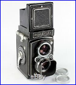 Rolleiflex MX, Type 1, #1257781, Tessar 3.5/75 mm, with lens shade & lens cover