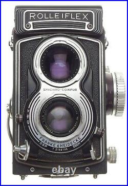 Rolleiflex Model T medium format TLR camera with Zeiss Tessar 13.5 f=75mm lens