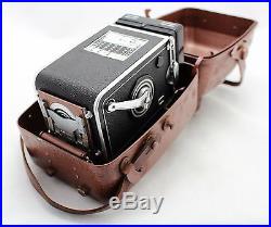 Rolleiflex T II, vintage 6x6 camera, lens Zeiss Tessar 3.5/75 & Rollei Metal Case