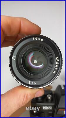 SLR Film Camera 35mm Kiev-19M Helios-81N Lens Nikon F Mount Vintage USSR Tested