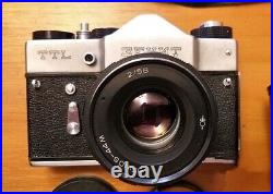 SLR Film Camera 35mm Tested ZENIT-TTL lens Helios 44M 2/58 M42 Vintage Metering