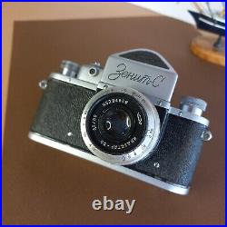 SLR Film Camera 35mm Zenit C industar 50 Lens Vintage 1950s USSR used Working