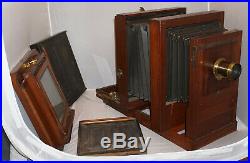 Scovill & Adams 11x14 Wet Plate Studio Camera with Petzval Lens & Multiple Holders
