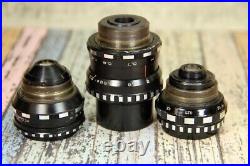 Set 3 pcs Vintage Soviet lens Black Magic Tair-41 Vega-7 Mir-11m Kiev-16U BMPCC