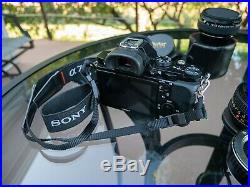 Sony Alpha a7 Mirrorless Camera with Vintage Lens collection and adapters
