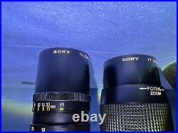 Sony Vintage Tv Camera Lens Lot Qty 3 Used