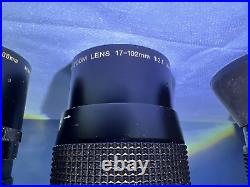 Sony Vintage Tv Camera Lens Lot Qty 3 Used