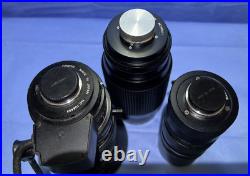 Sony Vintage Tv Camera Lens Lot Qty 3 Used