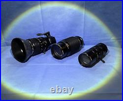 Sony Vintage Tv Camera Lens Lot Qty 3 Used