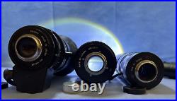 Sony Vintage Tv Camera Lens Lot Qty 3 Used