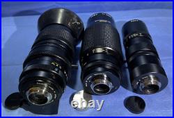 Sony Vintage Tv Camera Lens Lot Qty 3 Used