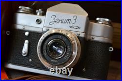 Soviet SLR Zenit-3 Vintage camera 1961? Lens Industar- 50 3.5/50mm