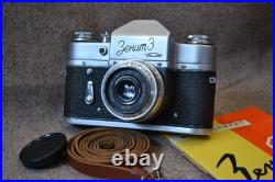 Soviet SLR Zenit-3 Vintage camera 1961? Lens Industar- 50 3.5/50mm