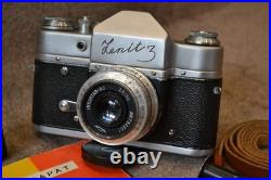 Soviet Zenit-3 SLR Vintage camera 1961? Lens Industar- 50 3.5/50mm
