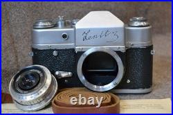 Soviet Zenit-3 SLR Vintage camera 1961? Lens Industar- 50 3.5/50mm