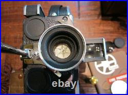 Stunning! Bolex Reflex 16mm Movie Camera, Handle, Som Berthiot Lens. Film Ready