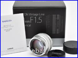 TOP Mint Voigtlander Nokton Vintage Line 50mm f/1.5 Aspherical II VM MC #565A