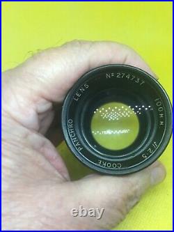 Taylor Hobson Cooke 100mm f/2.5 Panchro lens New Old stock RARE