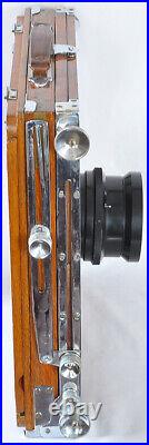 Teak Wood Field Camera 10 x 12 Inch, 12 x 10 With Holder+Tessar 300mm F4.5 Lens