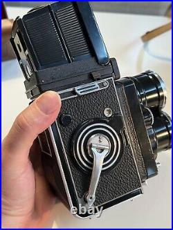 Tele Rolleiflex TLR Film Camera 135mm f/4 Lens, Case, Working Meter, Beautiful