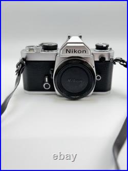 Tested Nikon FM Silver 35mm SLR Film Camera Body, Vintage Film Camera