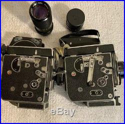 Two Vtg Bolex H16 Reflex Movie Camera Free Shipping Two Lens NOT TESTED