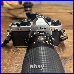 UNTESTED Vintage Nikon FM2 Silver 35mm SLR Film Camera with Nikon 50mm f1.4 Lens