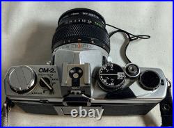 Used VTG Olympus OM-2n MD 35mm Film SLR Camera with 50mm Lens, Cap, Strap