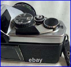 Used VTG Olympus OM-2n MD 35mm Film SLR Camera with 50mm Lens, Cap, Strap