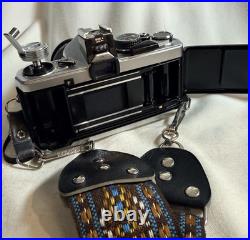 Used VTG Olympus OM-2n MD 35mm Film SLR Camera with 50mm Lens, Cap, Strap
