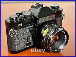 V-GOOD Vintage Black Chinon CS 35mm SLR Film Camera with2 Lens Kit FILM TESTED