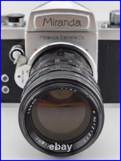 VINTAGE 1960 MIRANDA D 35mm CAMERA, SOLIGOR MIRANDA 135 mm LENS. Clean. Untested