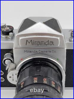 VINTAGE 1960 MIRANDA D 35mm CAMERA, SOLIGOR MIRANDA 135 mm LENS. Clean. Untested