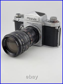 VINTAGE 1960 MIRANDA D 35mm CAMERA, SOLIGOR MIRANDA 135 mm LENS. Clean. Untested