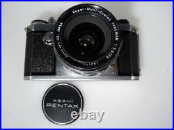 VINTAGE ASAHI PENTAX K 35mm SLR FILM CAMERA M42, SMC TAKUMAR 28/3.5 Lens. READ