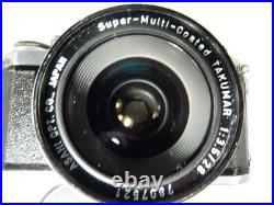 VINTAGE ASAHI PENTAX K 35mm SLR FILM CAMERA M42, SMC TAKUMAR 28/3.5 Lens. READ