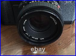 VINTAGE CAMERA MINOLTA X-700 MPS LENS 50 mm BATTERY NEW 100% WORK PRE OWNED