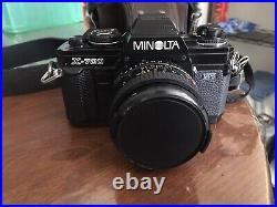 VINTAGE CAMERA MINOLTA X-700 MPS LENS 50 mm BATTERY NEW 100% WORK PRE OWNED