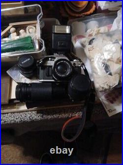 VINTAGE CANON AE-1 35mm CAMERA BUNDLE With ZOOM LENS LOT