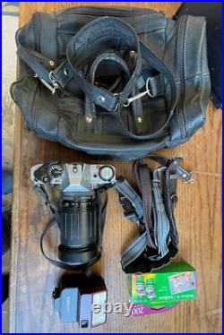 VINTAGE CANON AE-1 PROGRAM 35MM SLR CAMERA WithPHOENIX ZOOM LENS & SPEEDLITE FLASH