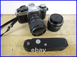 VINTAGE CANON AE1 35mm CAMERA 50mm CANON FD VIVITAR 35-70mm LENS WINDER TESTED VINTAGE CANON AE1 35mm CAMERA 50mm CANON FD VIVITAR 35-70mm LENS WINDER TESTED